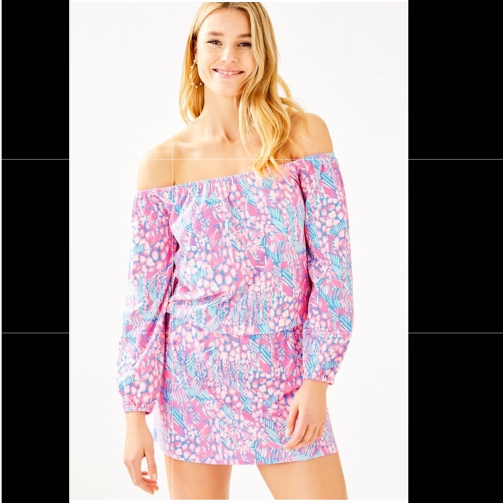 Lilly Pulitzer Lana Skort Romper Pink Sorbet M